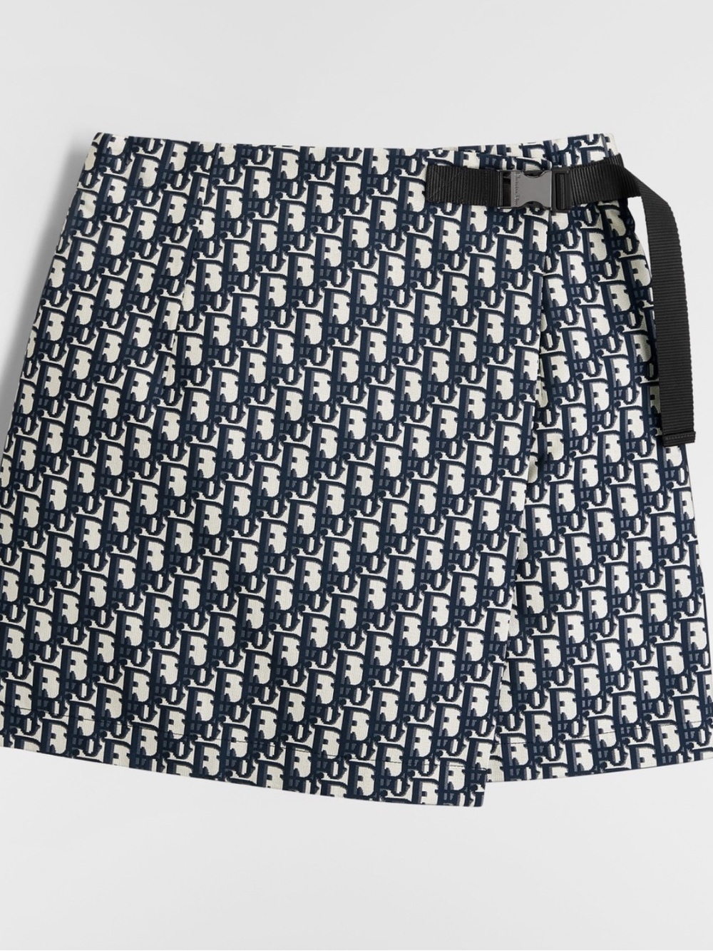 Dior Navy and White Logo Mini Skirt